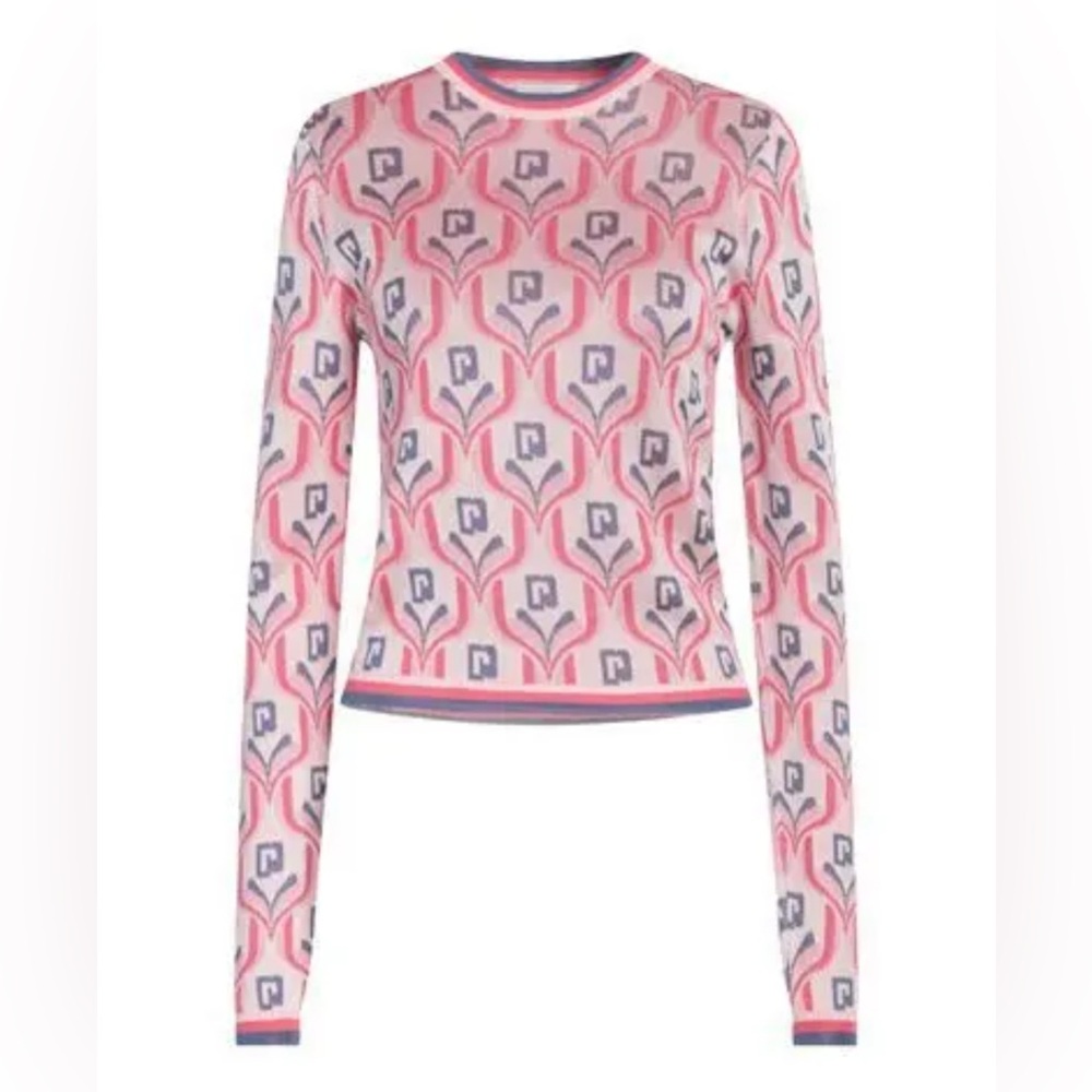 RABANNE 
Viscose Jacquard Lightweight Knit Sweater